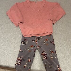 Pink Free People oversized sweater only